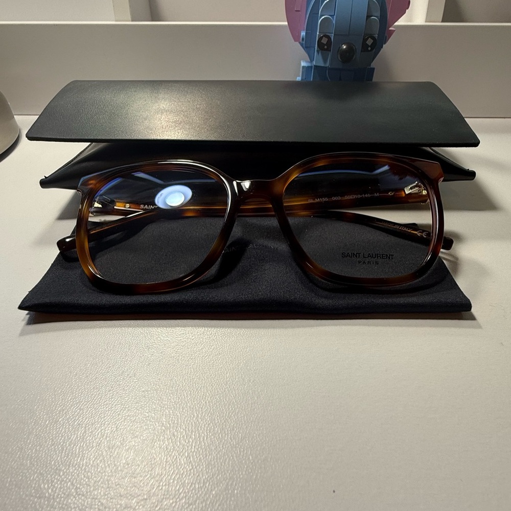 Authentic Saint Laurent Luxury Havana Optical Frame M155